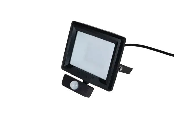 Black Hilume 20W 3000K LED Flood Light With PIR IP65