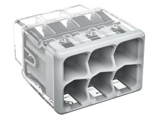Grey WAGO Compact 6-Conductors Splicing Connector