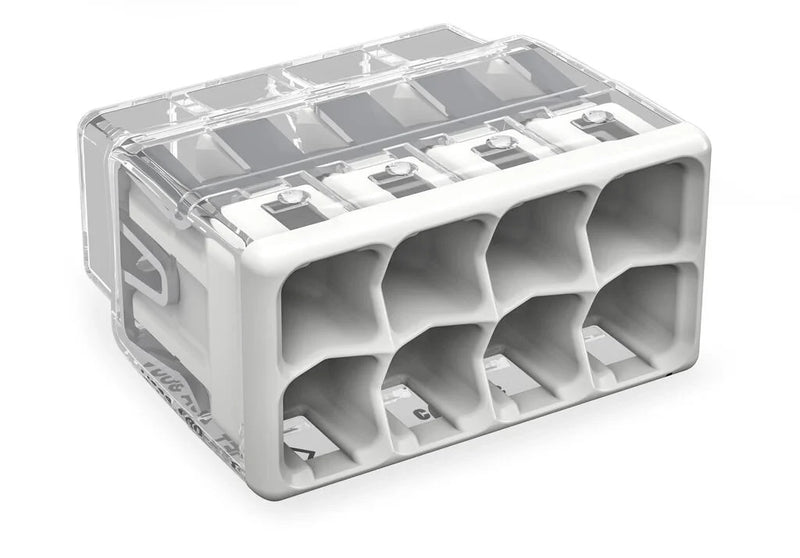 Light Grey WAGO Compact 8-Conductors Splicing Connector