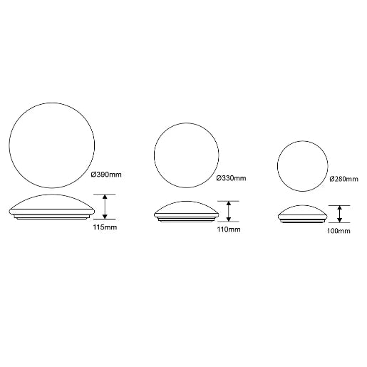 RENZO Integrated Modular LED Bulkhead 11W DUAL CCT