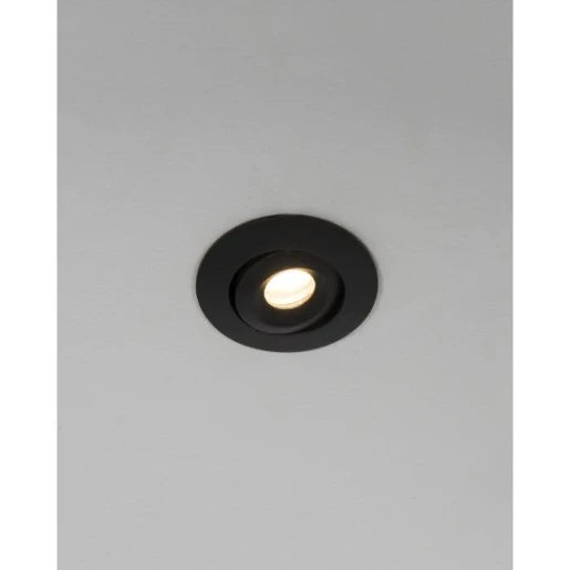 Mimas Mini Led 3W 3000K Tilt Downlight Ip65 Black
