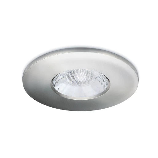 Fireguard Next Generation Ip65 With Brushed Nickel Bezel Fire Rated Downlight