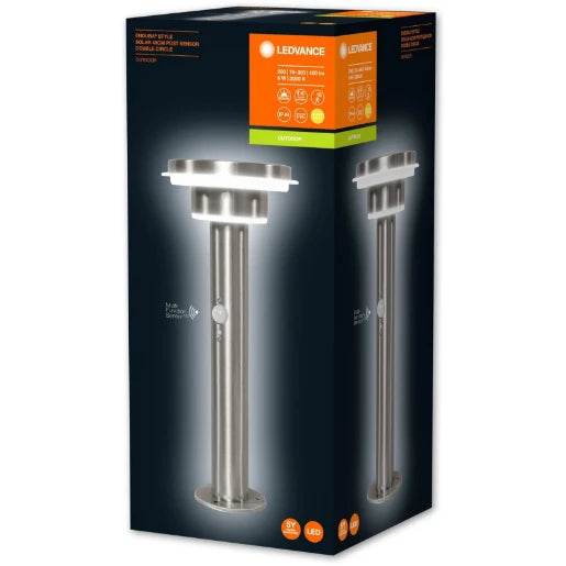 ENDURA® STYLE SOLAR DOUBLE CIRCLE Post Double Circle 40CM 6W ST