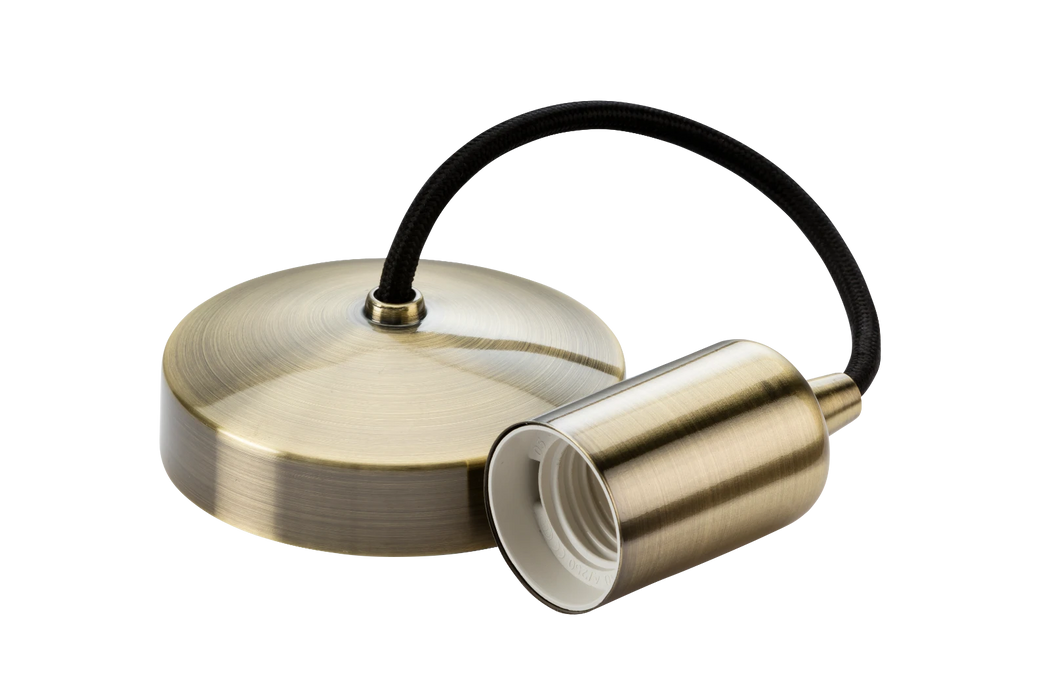 6" E27 Contemporary Pendant Set - Antique Brass