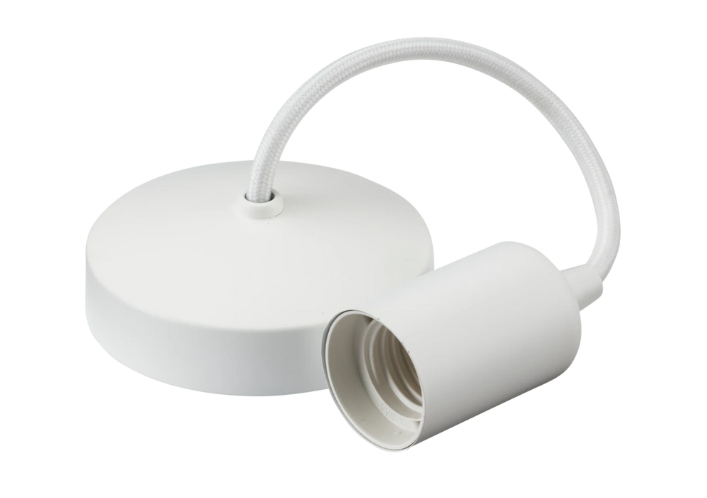 6" E27 Contemporary Pendant Set - Matt White