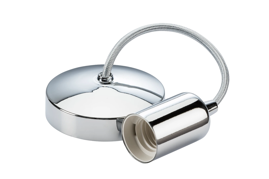6" E27 Contemporary Pendant Set - Polished Chrome