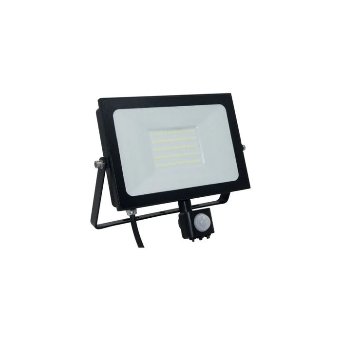 50W 4000K IP65 Atlas Mini Floodlight Black PIR