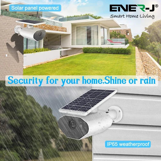 White Smart Solar Powered Wireless Outdoor IP Camera 1080P
