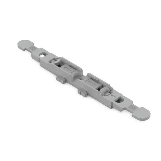 Mounting Carrier With Strain Relief 1-Way For Inline Splicing Connector With Lever For Screw Mounting Gray