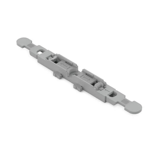 Mounting Carrier With Strain Relief 1-Way For Inline Splicing Connector With Lever For Screw Mounting Gray