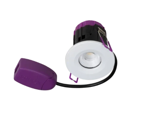 Ultimum 5W/7W Dual Wattage Ip65 Fire Rated Downlight 3000K White Trim