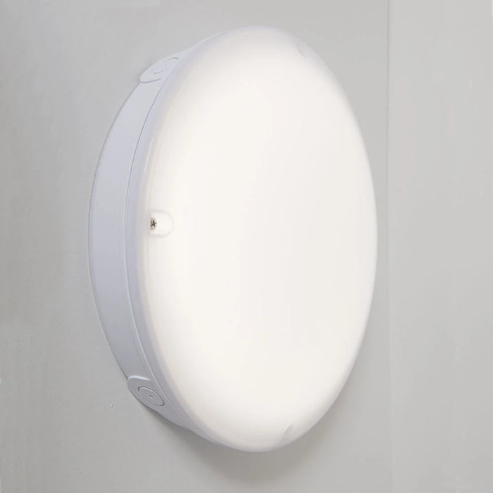 Navara SF LED Bulkhead Multi-Watt Triple CCT Opal Diffuser IP65 Round White