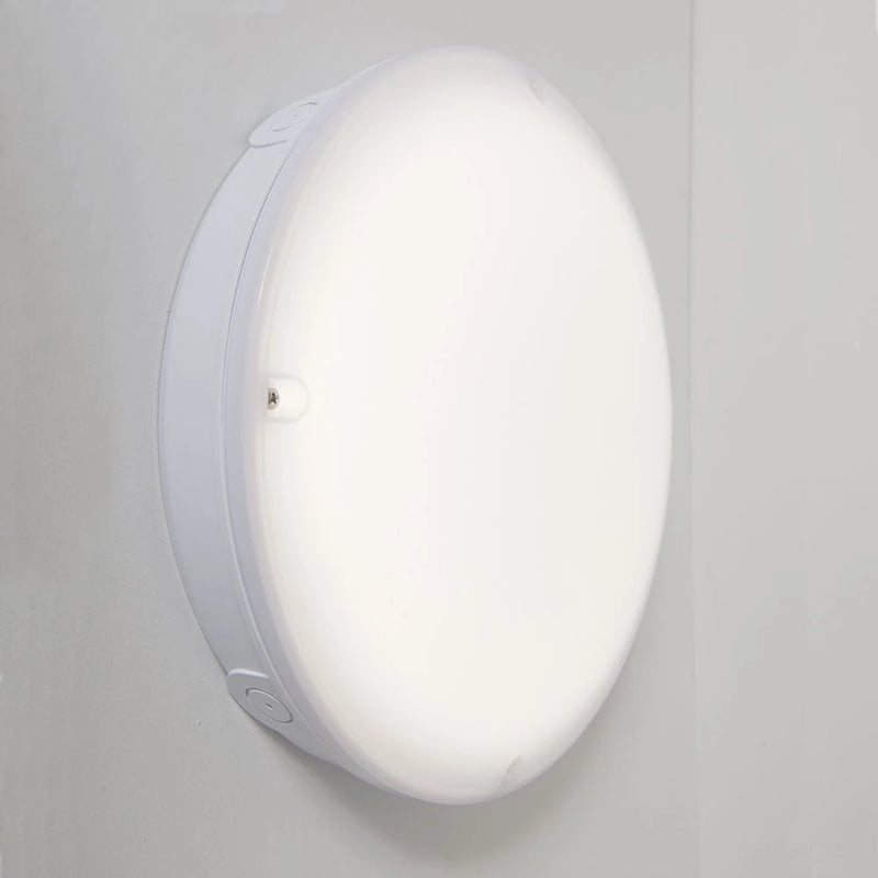 Navara SF Emergency LED Bulkhead Multi-Watt Triple CCT Opal Diffuser IP65 Round White