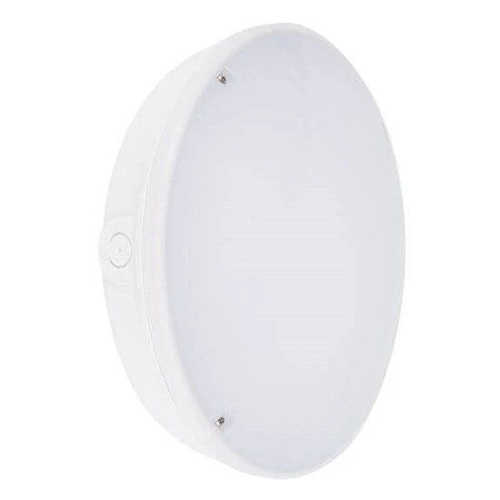 Navara SF Emergency Microwave LED Bulkhead Multi-Watt Triple CCT Opal Diffuser IP65 Round White