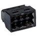 Christa'l Mini Push-in Wire Connector 8 Way 24A for upto 2.5mm Cables - Black - Pack of 100