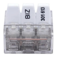 BizWing Lever Connector 3 Way 32A for upto 4mm Cables - Pack of 50