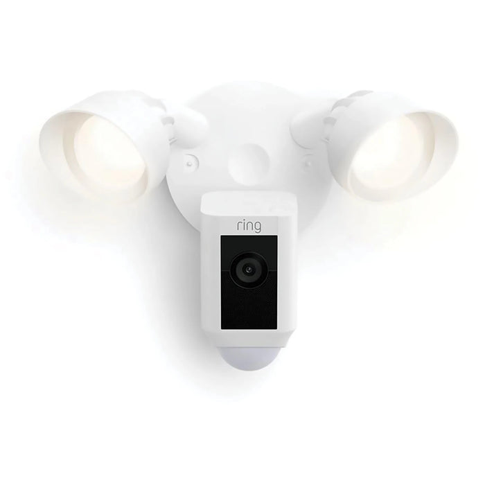 White Floodlight Cam Wired Plus