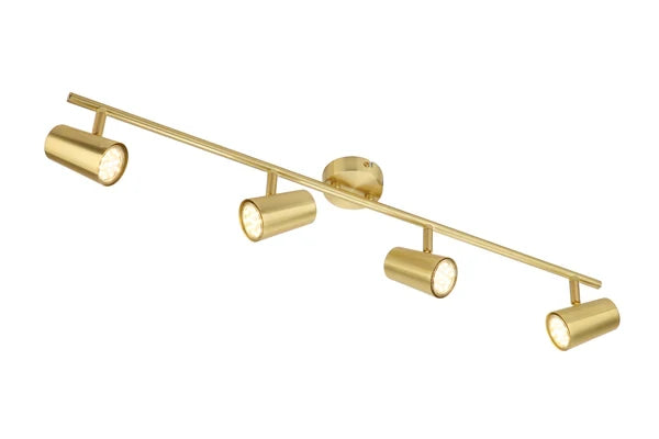 Harvey Spot 4 Light Bar Satin Brass