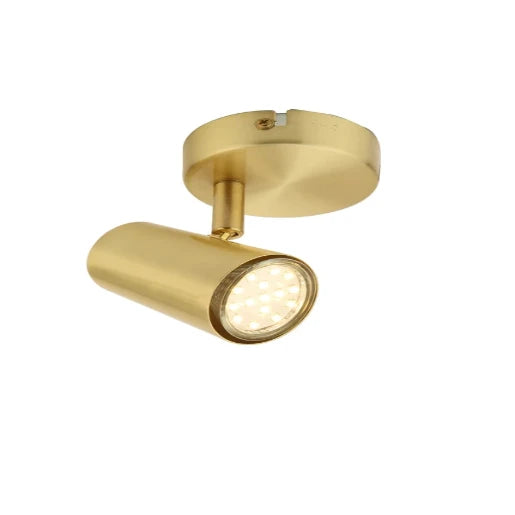 Harvey 1 Light Spotlight Satin Brass
