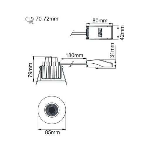 Qr Select Tilt 4Cct Led Ip65 Tiltable Downlight White