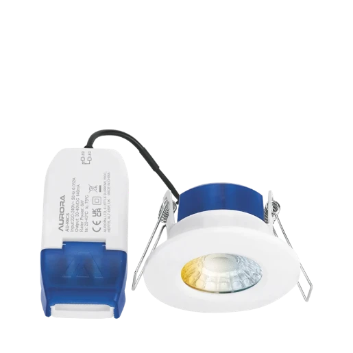 R6CS White Fixed 6W Colour Switchable Fire Rated Downlight