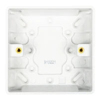 White Slimline Curved 1 Gang 25Mm Surface Mounted Pattress Box