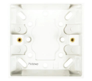 Square Edge 25mm 1 Gang Surface Pattress Box