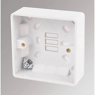 Square Edge 47mm 1 Gang Surface Pattress Box