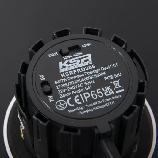 LED Fire Rated Downlight Multi Wattage 4CCT