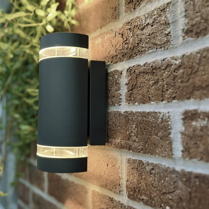 Lutec Focus Up & Down Exterior Wall Light Anthracite Grey