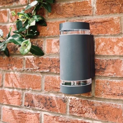 Lutec Focus Up & Down Exterior Wall Light Anthracite Grey