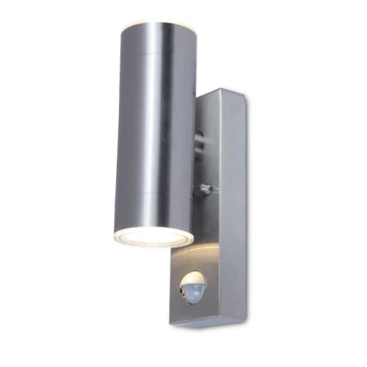 Rado Pir Ip44 Gu10 Wall Light In Stainless Steel