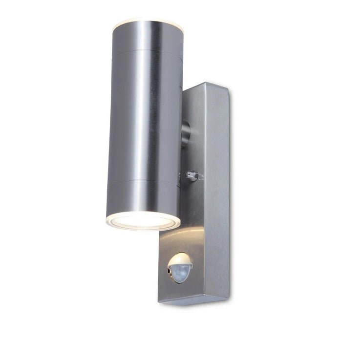 Rado Pir Ip44 Gu10 Wall Light In Stainless Steel