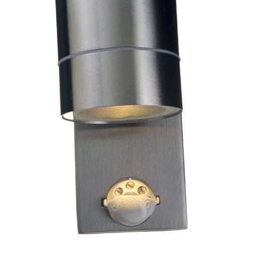 Rado Pir Ip44 Gu10 Wall Light In Stainless Steel