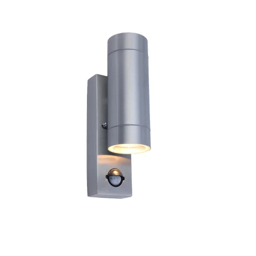 Rado Pir Ip44 Gu10 Wall Light In Stainless Steel