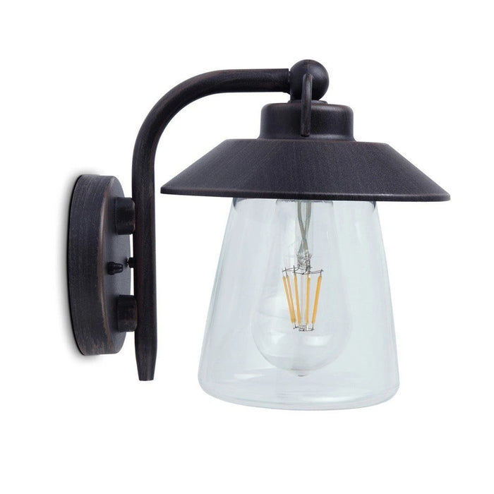 Cate Outdoor Wall Light Brown Rust IP44 E27