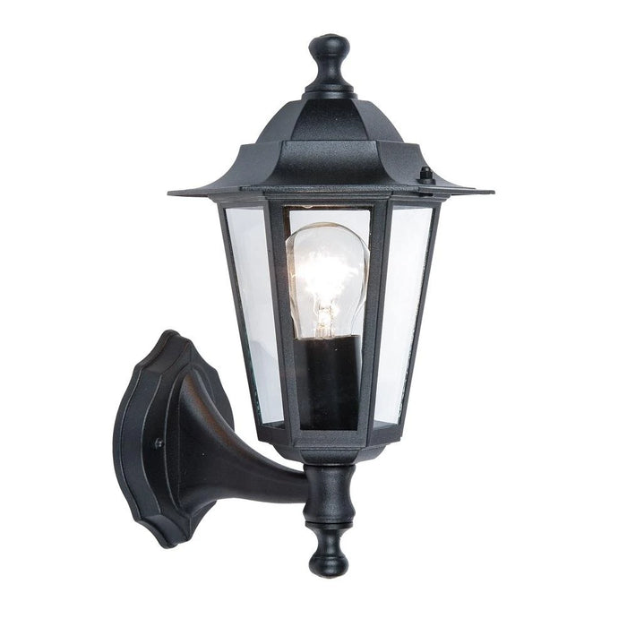 Black Outdoor Vintage Coach Up Lantern Wall Light