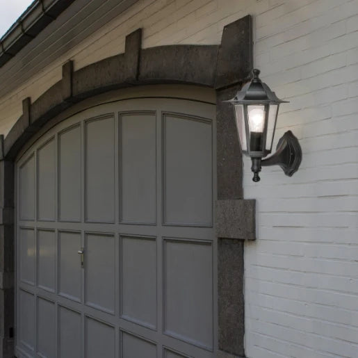 Black Outdoor Vintage Coach Up Lantern Wall Light