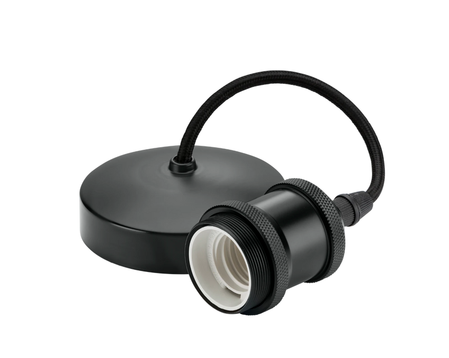 6" E27 Vintage Pendant Set - Anthracite