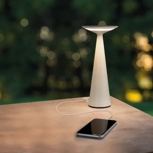Round rechargeable lamp with power bank 2W IP54 3000K 154lm White
