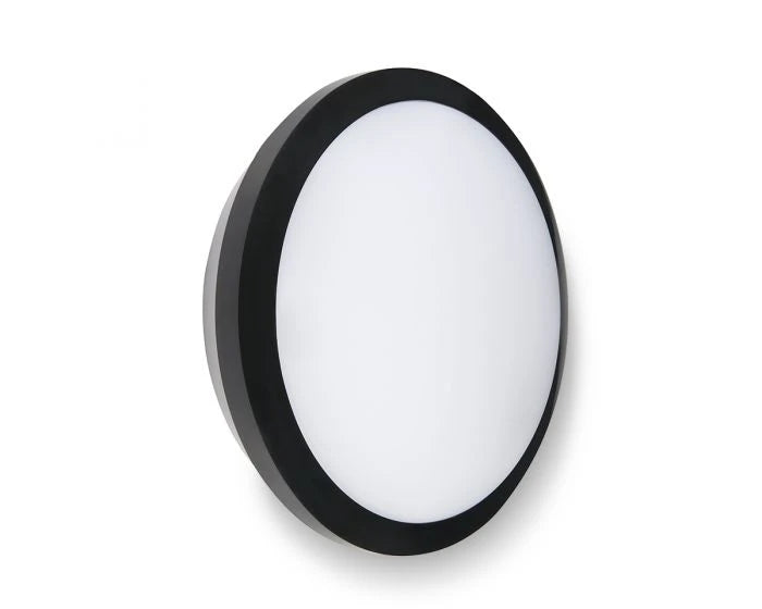 Black IP65 18-27W 2100-3200LM 6500K / 4000K / 3000K Wattage and Colour Switchable Bulkhead