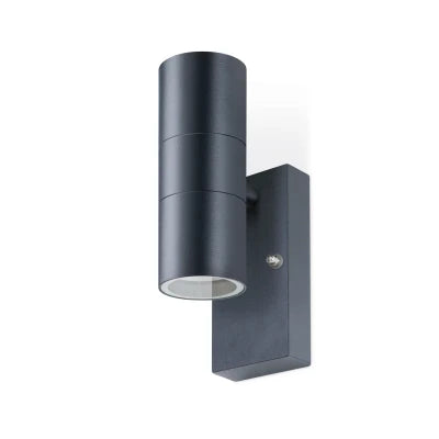 Twin Gu10 Anthracite Up/Down Wall Light 7W Led Max Ip44