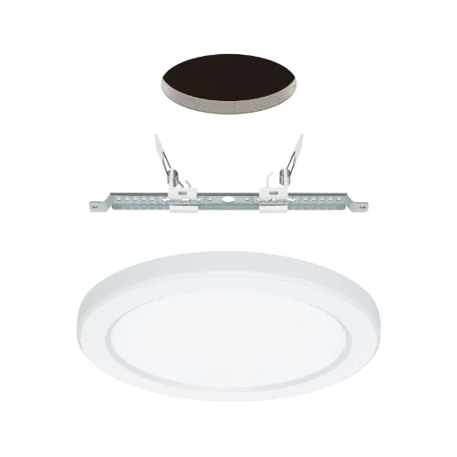 Skydisk Adjustable Fit TRIAC Dimmable 18w LED Downlight 1500Lm CCT Colour Switchable with White Trim Bezel