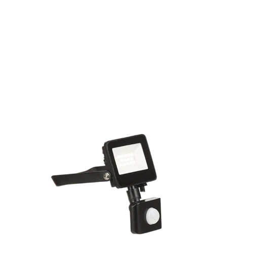 Vela Black Pir 10W 950Lm 4000K Adjustable Ip65 Driverless Floodlight
