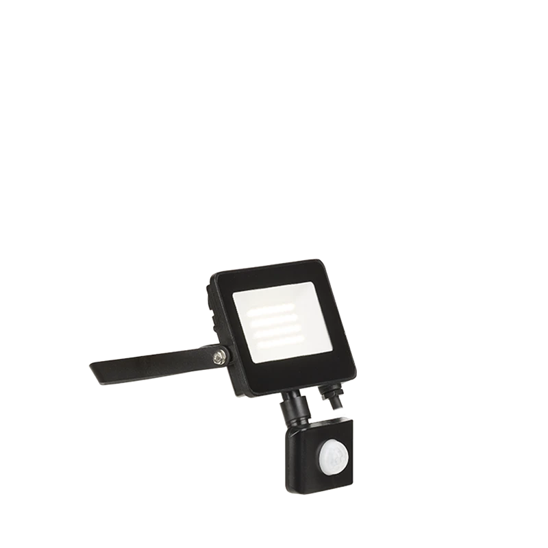 Vela Black Pir 20W 1900Lm 4000K Adjustable Ip65 Driverless Non Dimmable Floodlight