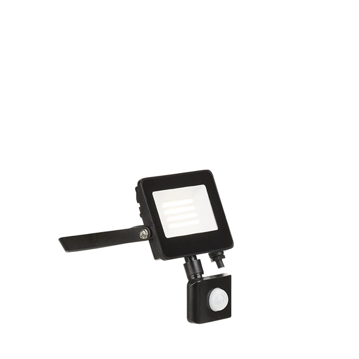 Vela Black Pir 20W 1900Lm 4000K Adjustable Ip65 Driverless Non Dimmable Floodlight