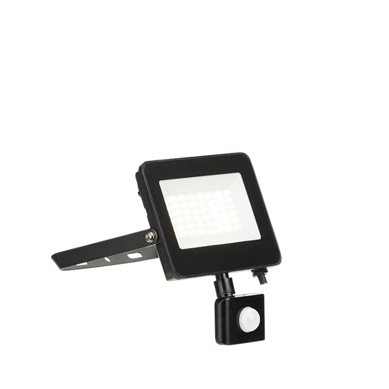 Vela Black Pir 30W 3000Lm 4000K Non Dimmable Adjustable Ip65 Driverless Floodlight