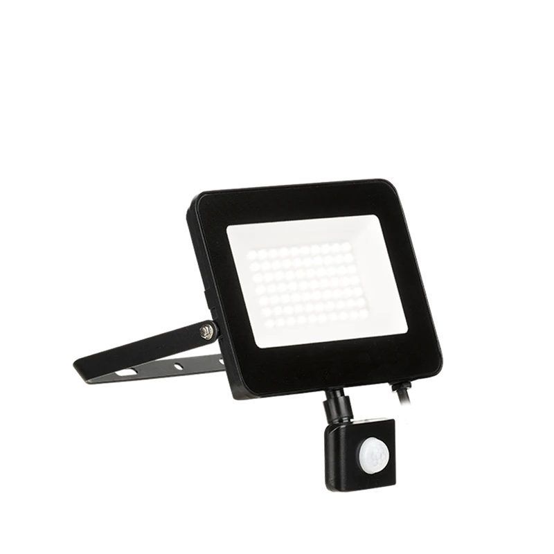 Vela Black Pir 50W 5000Lm 4000K Adjustable Ip65 Non Dimmable Driverless Floodlight