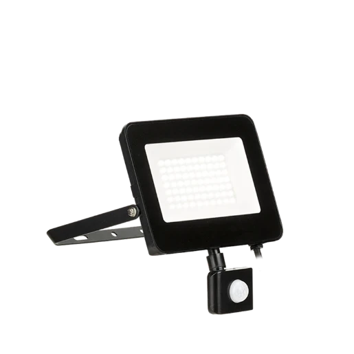 Vela Black Pir 50W 5000Lm 4000K Adjustable Ip65 Non Dimmable Driverless Floodlight