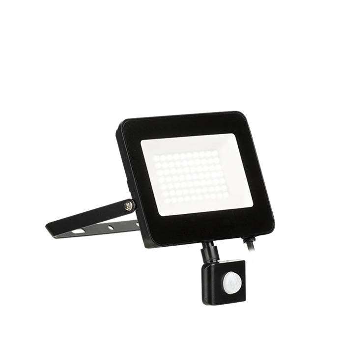 Vela Black Pir 50W 5000Lm 4000K Adjustable Ip65 Non Dimmable Driverless Floodlight